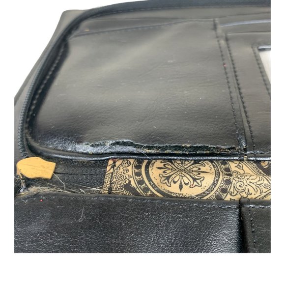 Belle Rose Leather Vintage Mini-Briefcase Handbag - Picture 12 of 13